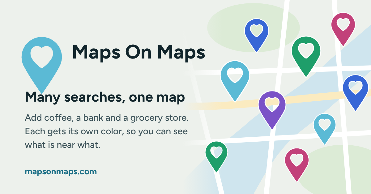 I built a web and iOS app (android coming soon) to display multiple search results on a single map w
